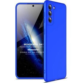 Microsonic Samsung Galaxy S21 Double Dip 360 Protective Mavi Cep Telefonu Kılıfı