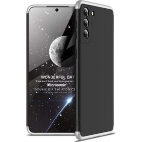 Microsonic Samsung Galaxy S21 Double Dip 360 Protective Siyah Gri Kılıf