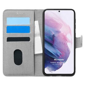 Microsonic Samsung Galaxy S21 Fabric Book Wallet Kılıf