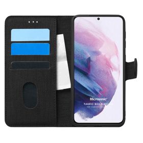 Microsonic Samsung Galaxy S21 Fabric Book Wallet Kılıf