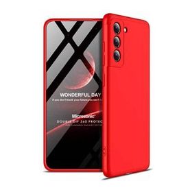 Microsonic Samsung Galaxy S21 FE Double Dip 360 Protective Kırmızı Cep Telefonu Kılıfı