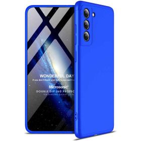 Microsonic Samsung Galaxy S21 FE Double Dip 360 Protective Mavi Cep Telefonu Kılıfı