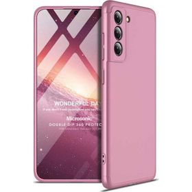 Microsonic Samsung Galaxy S21 FE Double Dip 360 Protective Rose Gold Cep Telefonu Kılıfı