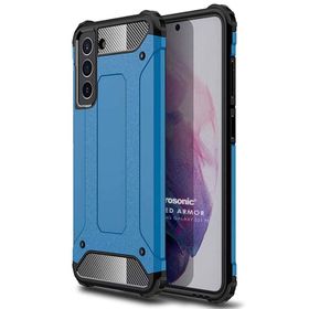 Microsonic Samsung Galaxy S21 FE Rugged Armor Mavi Cep Telefonu Kılıfı
