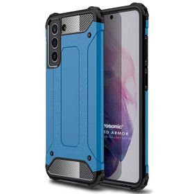 Microsonic Samsung Galaxy S21 FE Rugged Armor Mavi Cep Telefonu Kılıfı