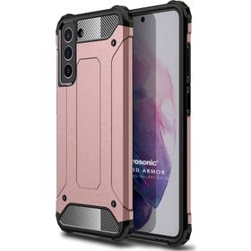 Microsonic Samsung Galaxy S21 FE Rugged Armor Rose Gold Cep Telefonu Kılıfı
