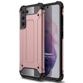 Microsonic Samsung Galaxy S21 FE Rugged Armor Rose Gold Cep Telefonu Kılıfı