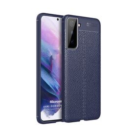 Microsonic Samsung Galaxy S21 Plus Deri Dokulu Silikon Kılıf