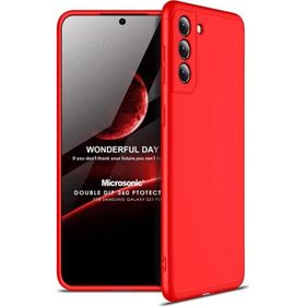 Microsonic Samsung Galaxy S21 Plus Double Dip 360 Protective Kırmızı Cep Telefonu Kılıfı