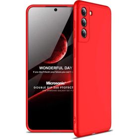 Microsonic Samsung Galaxy S21 Plus Double Dip 360 Protective Kırmızı Cep Telefonu Kılıfı