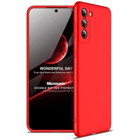 Microsonic Samsung Galaxy S21 Plus Double Dip 360 Protective Kırmızı Cep Telefonu Kılıfı