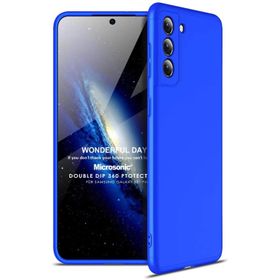 Microsonic Samsung Galaxy S21 Plus Double Dip 360 Protective Mavi Cep Telefonu Kılıfı