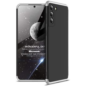 Microsonic Samsung Galaxy S21 Plus Double Dip 360 Protective Siyah Gri Kılıf