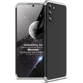 Microsonic Samsung Galaxy S21 Plus Double Dip 360 Protective Siyah Gri Kılıf