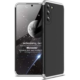 Microsonic Samsung Galaxy S21 Plus Double Dip 360 Protective Siyah Gri Kılıf