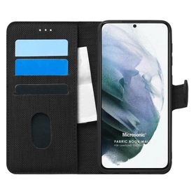 Microsonic Samsung Galaxy S21 Plus Fabric Book Wallet Kılıf