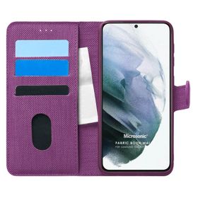 Microsonic Samsung Galaxy S21 Plus Fabric Book Wallet Kılıf