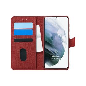 Microsonic Samsung Galaxy S21 Plus Fabric Book Wallet Kılıf