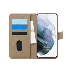 Microsonic Samsung Galaxy S21 Plus Fabric Book Wallet Kılıf