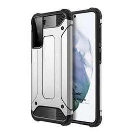 Microsonic Samsung Galaxy S21 Plus Rugged Armor Gümüş Cep Telefonu Kılıfı