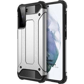 Microsonic Samsung Galaxy S21 Plus Rugged Armor Gümüş Cep Telefonu Kılıfı