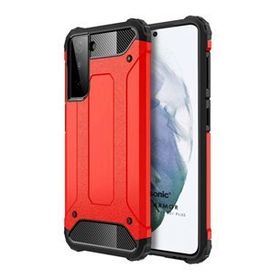 Microsonic Samsung Galaxy S21 Plus Rugged Armor Kırmızı Cep Telefonu Kılıfı