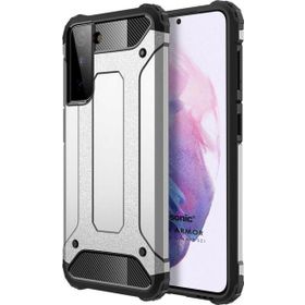 Microsonic Samsung Galaxy S21 Rugged Armor Gümüş Cep Telefonu Kılıfı