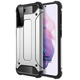 Microsonic Samsung Galaxy S21 Rugged Armor Gümüş Cep Telefonu Kılıfı