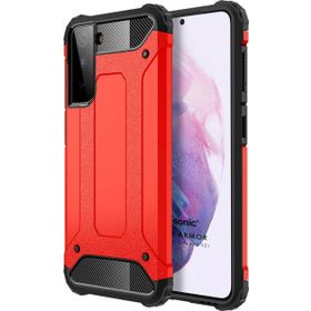 Microsonic Samsung Galaxy S21 Rugged Armor Kırmızı Cep Telefonu Kılıfı