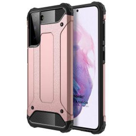Microsonic Samsung Galaxy S21 Rugged Armor Rose Gold Cep Telefonu Kılıfı