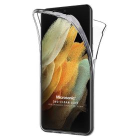 Microsonic Samsung Galaxy S21 Ultra 6 Tarafı Tam Full Koruma 360 Clear Soft Kılıf