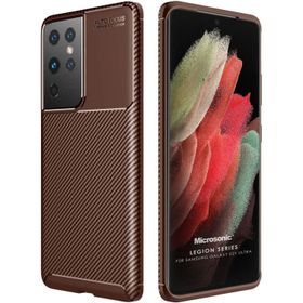 Microsonic Samsung Galaxy S21 Ultra Legion Series Kahverengi Cep Telefonu Kılıfı