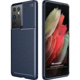 Microsonic Samsung Galaxy S21 Ultra Legion Series Lacivert Cep Telefonu Kılıfı