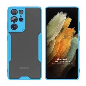 Microsonic Samsung Galaxy S21 Ultra Paradise Glow Turkuaz Cep Telefonu Kılıfı