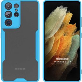 Microsonic Samsung Galaxy S21 Ultra Paradise Glow Turkuaz Cep Telefonu Kılıfı
