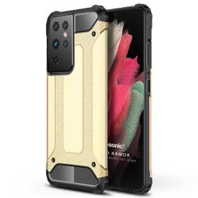 Microsonic Samsung Galaxy S21 Ultra Rugged Armor Gold Cep Telefonu Kılıfı