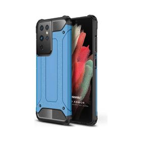 Microsonic Samsung Galaxy S21 Ultra Rugged Armor Lacivert Kılıf