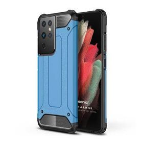 Microsonic Samsung Galaxy S21 Ultra Rugged Armor Mavi Cep Telefonu Kılıfı