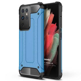 Microsonic Samsung Galaxy S21 Ultra Rugged Armor Mavi Cep Telefonu Kılıfı