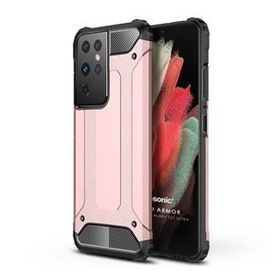 Microsonic Samsung Galaxy S21 Ultra Rugged Armor Rose Gold Cep Telefonu Kılıfı
