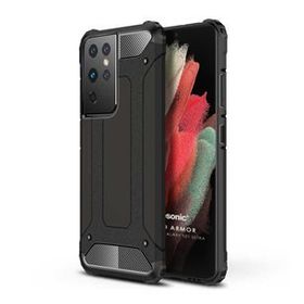 Microsonic Samsung Galaxy S21 Ultra Rugged Armor Siyah Kılıf