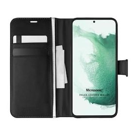 Microsonic Samsung Galaxy S22 Delux Leather Wallet Kılıf
