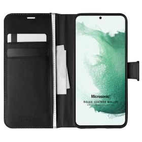 Microsonic Samsung Galaxy S22 Delux Leather Wallet Kılıf