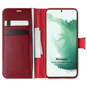 Microsonic Samsung Galaxy S22 Delux Leather Wallet Kılıf
