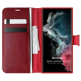 Microsonic Samsung Galaxy S22 Delux Leather Wallet Kılıf