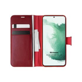 Microsonic Samsung Galaxy S22 Delux Leather Wallet Kılıf