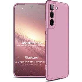 Microsonic Samsung Galaxy S22 Double Dip 360 Protective Rose Gold Cep Telefonu Kılıfı