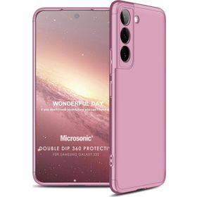 Microsonic Samsung Galaxy S22 Double Dip 360 Protective Rose Gold Cep Telefonu Kılıfı