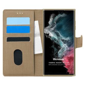Microsonic Samsung Galaxy S22 Fabric Book Wallet Kılıf