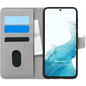 Microsonic Samsung Galaxy S22 Fabric Book Wallet Kılıf